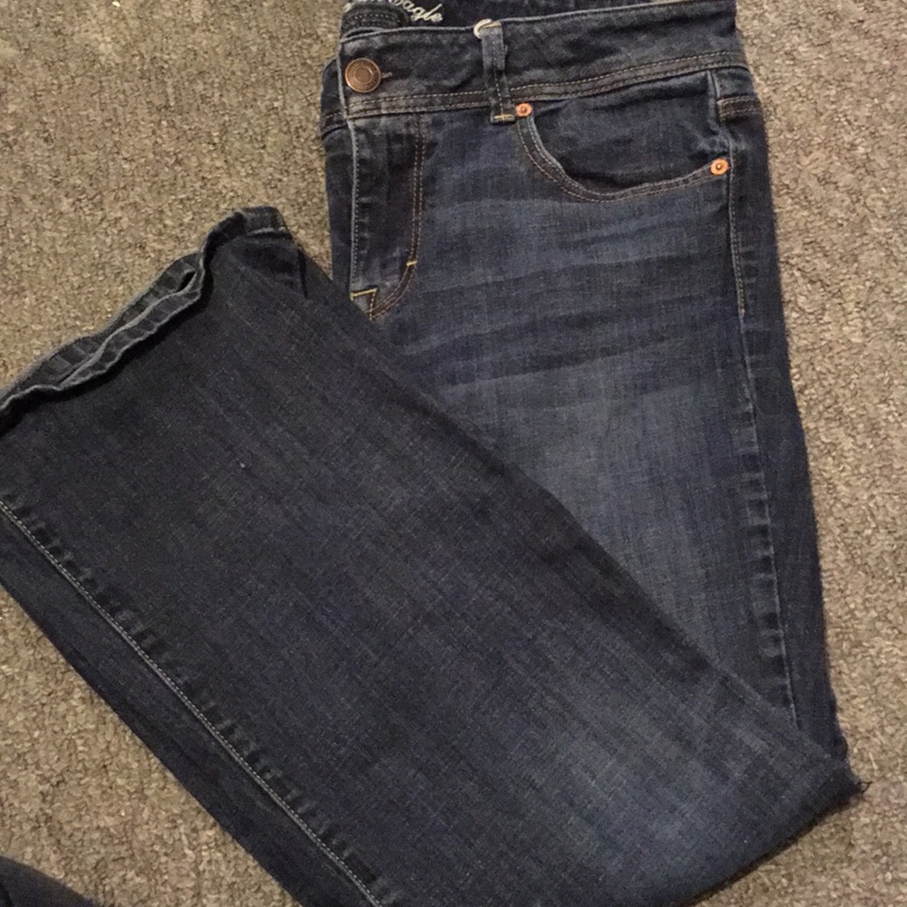 Dark blue jeans